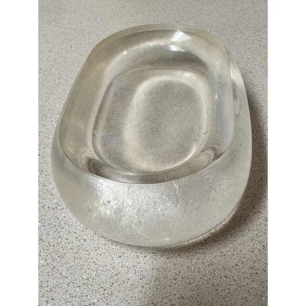 Vintage MCM Acrylic Lucite Soap Dish Trinket Jewelry - MINIMALIST VTG